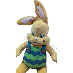 Sugarloaf‎ Creations bunny rabbit plush 1995 yellowy green outfit  14" sitting